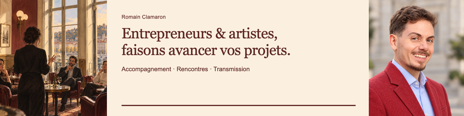 Proposition de bannière LinkedIn de Romain Clamaron